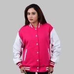 Letterman Jackets Women Pink