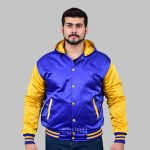 Satin Varsity Jacket Men