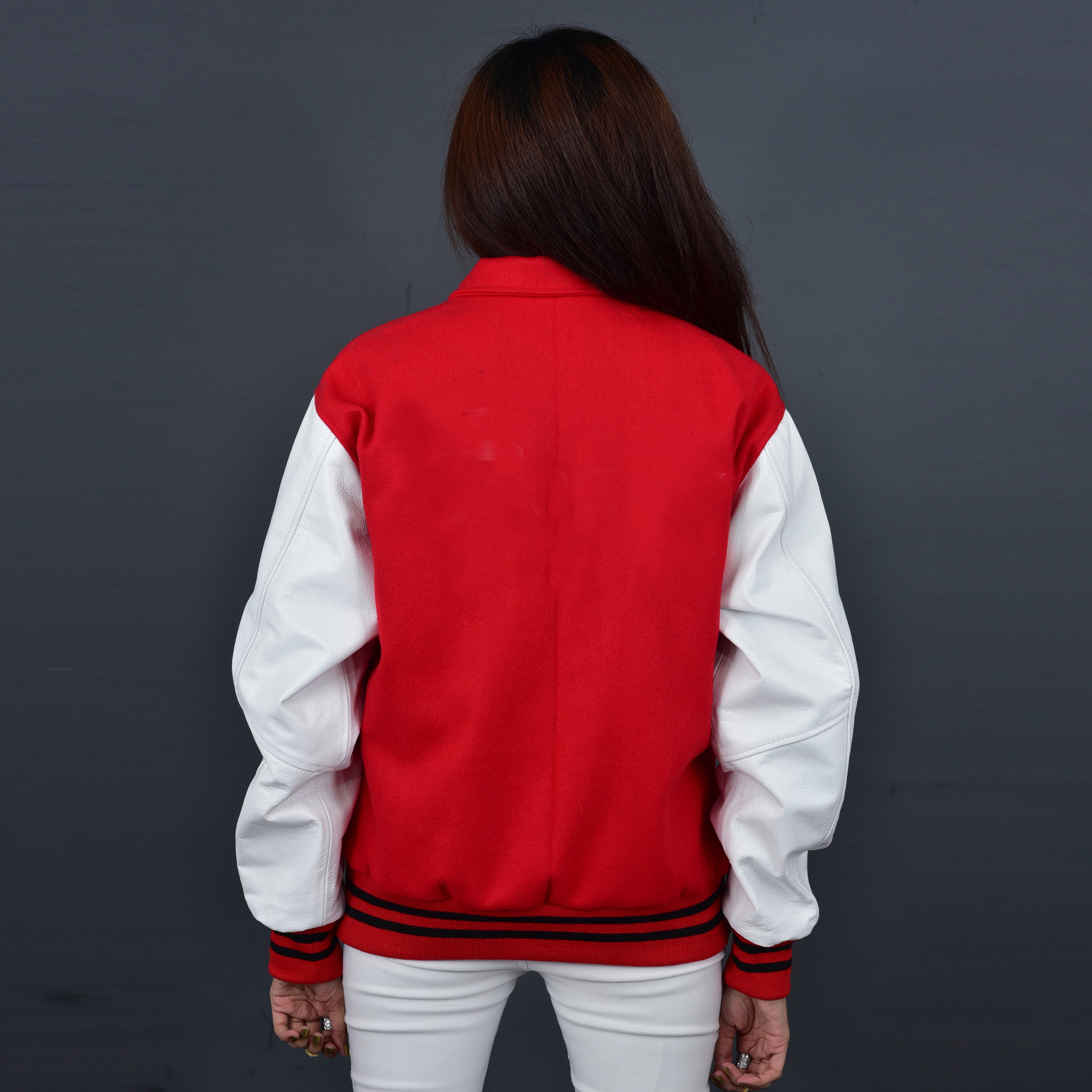 letterman jacket red white